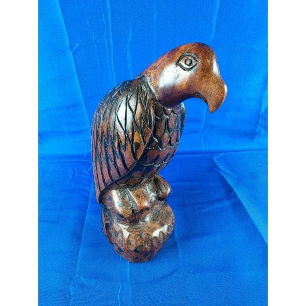 11" Hand Carved Wooden Eagle